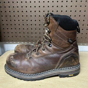 Irish Setter Men's 9.5 D Edgerton 8 Inch WP Leather Safety Toe Boots 83876 Brown